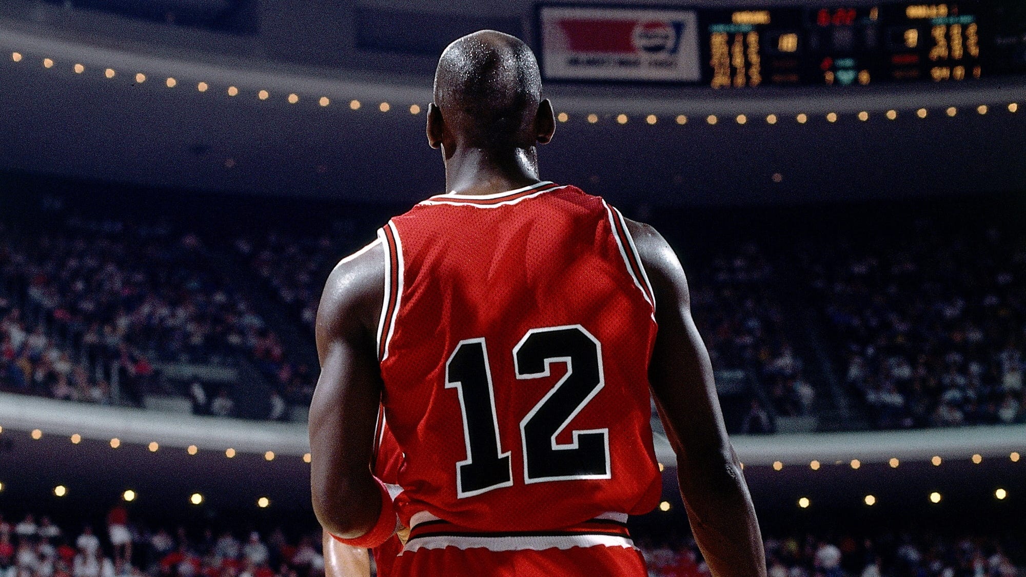 Michael Jordan wearing number 12 in Orlando in 1990