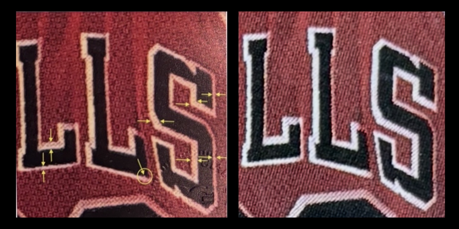 Previously cited border feature on the L and new comparison