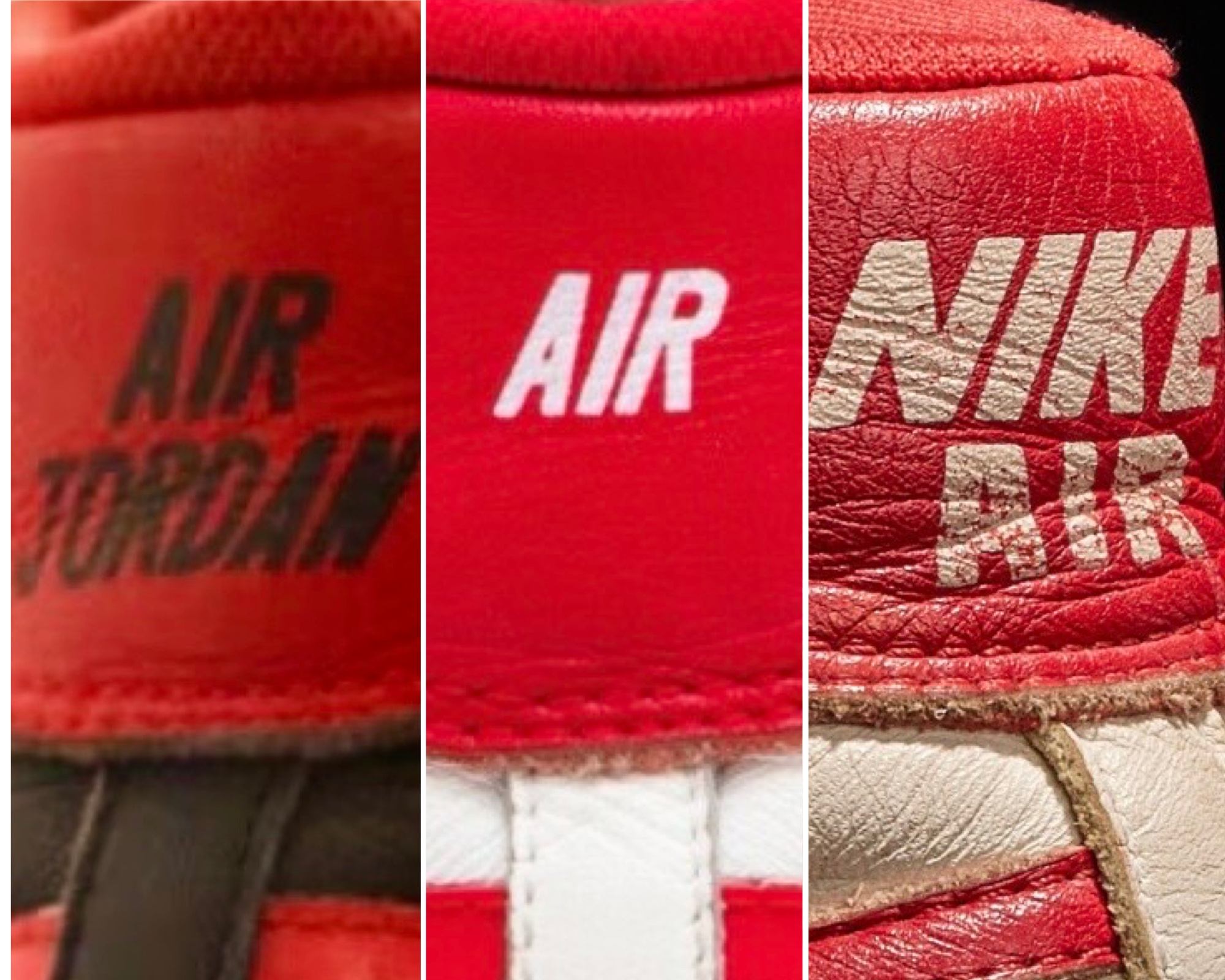 Back collar comparison of Nike Air Ship pairs