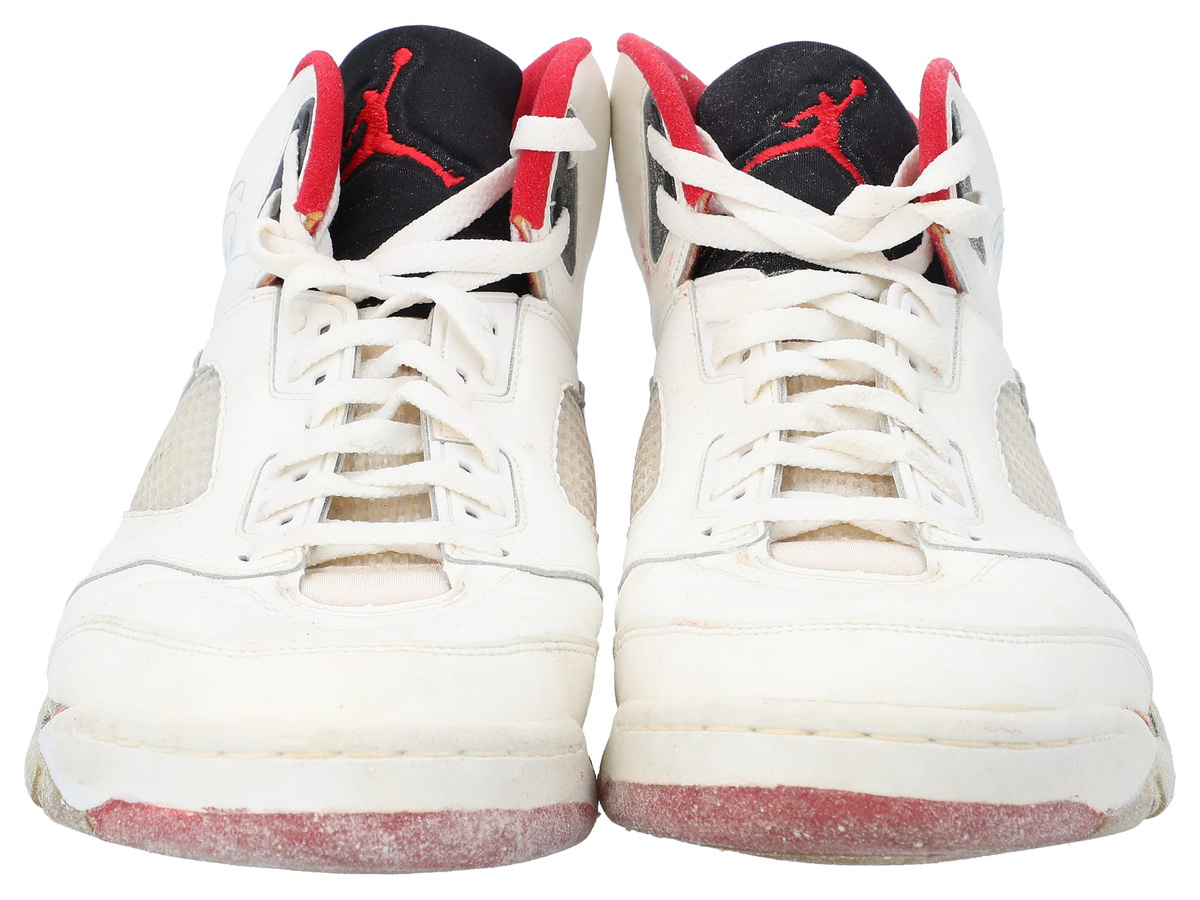 1990 Air Jordan V — White | Red | Black — Image 3